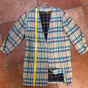 Alexander Julian vintage Multi colored cotton/ linen jacket